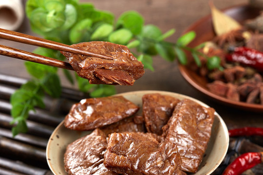 夾肉豆脯