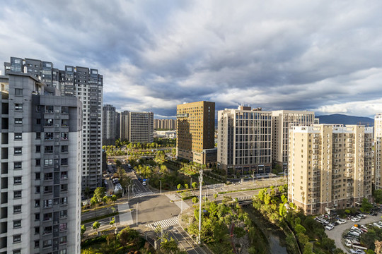 陰天的城市