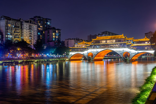 成都合江亭九眼橋夜景