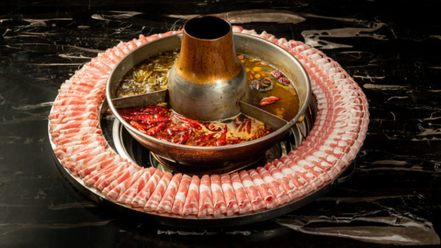 火鍋銅火鍋火鍋素材涮肉