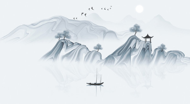 新中式抽象山水畫(huà)