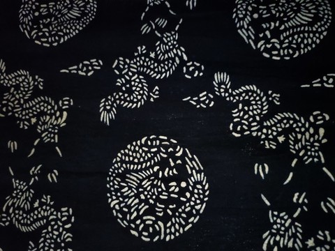 藍(lán)色印花布
