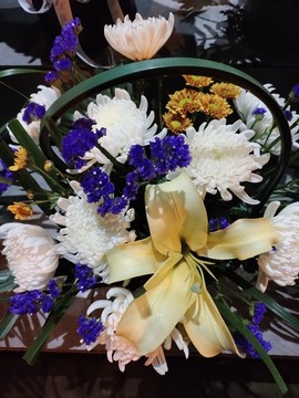 菊花花籃特寫