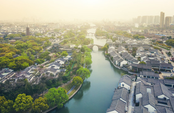 航拍蘇州城市景觀(guān)