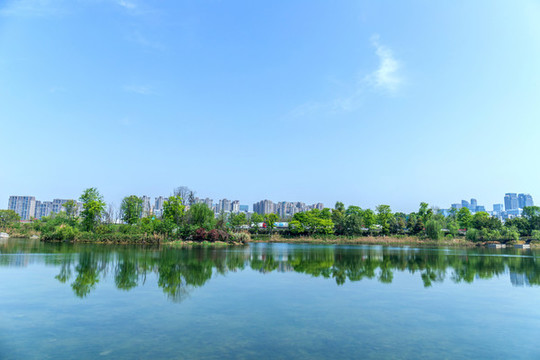成都錦城湖公園湖景