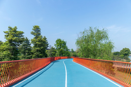 成都錦城公園景觀橋路徑