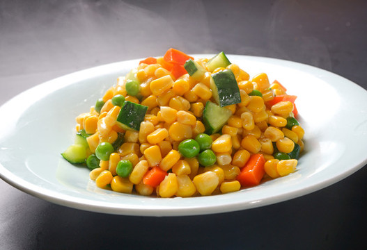 青豆黃瓜炒玉米粒