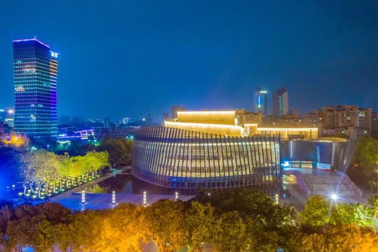 文化藝術(shù)中心航拍夜景