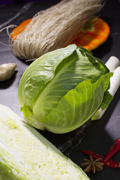 卷心菜白菜粉條食材