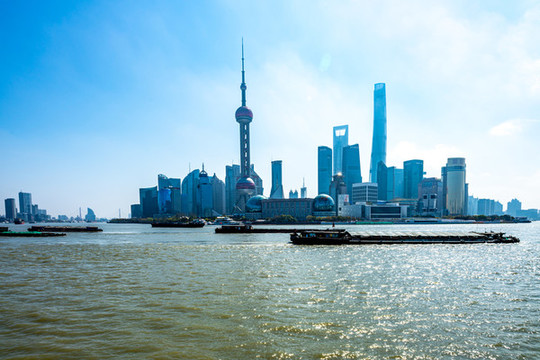 上海外灘黃浦江陸家嘴建筑風(fēng)光