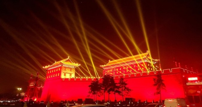 西安永寧門(mén)夜色燈光