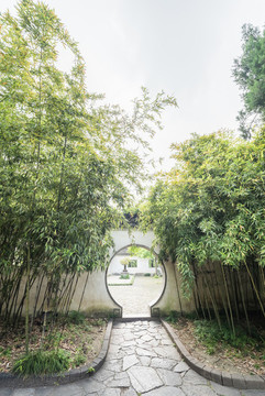 中國蘇州虎丘山的園林古建筑