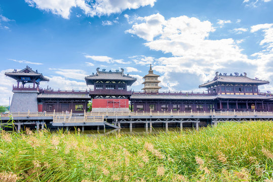 中國山西大同云岡石窟靈巖寺