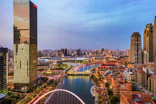 天津海河夜景