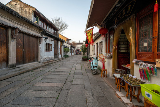 蘇州古鎮(zhèn)震澤古鎮(zhèn)黃昏風(fēng)景