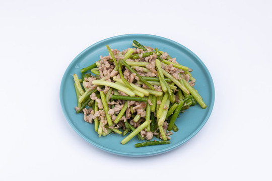 蒜苔炒肉絲