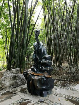 幽篁撫琴