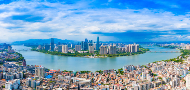 惠州市東江沿岸城市風(fēng)光