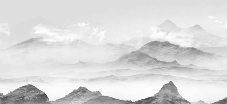 手中國風(fēng)水墨背景畫