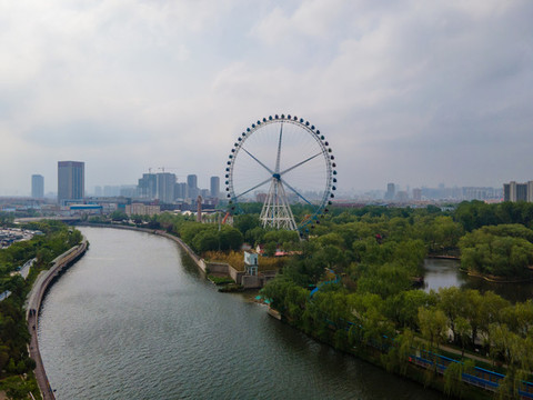 航拍濟(jì)南日小清河17