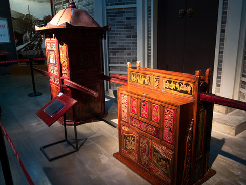 重慶中國三峽博物館展品花轎