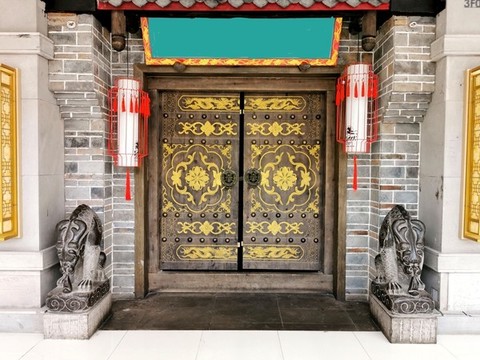 中式古建大門
