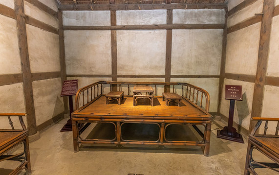 杜甫草堂茅屋客廳