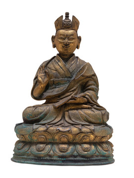 清藏族第七世噶瑪巴確札嘉措銅像