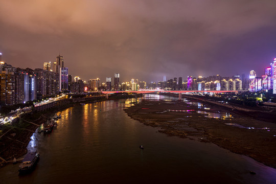 重慶嘉陵江夜色