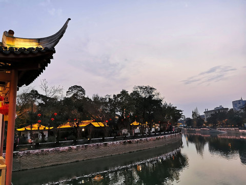成都百花潭公園夜景