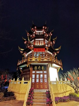 成都百花潭公園夜景
