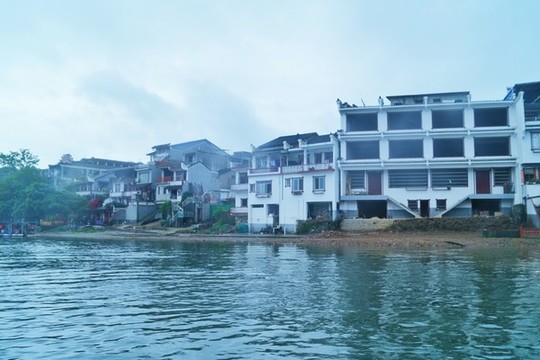 桂林大圩竹筏風(fēng)光