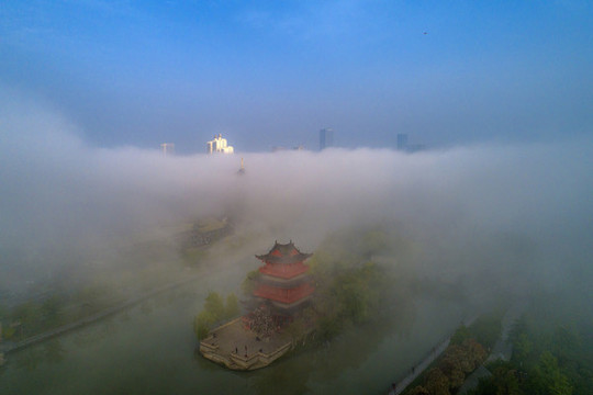 江蘇省淮安市城市平流霧