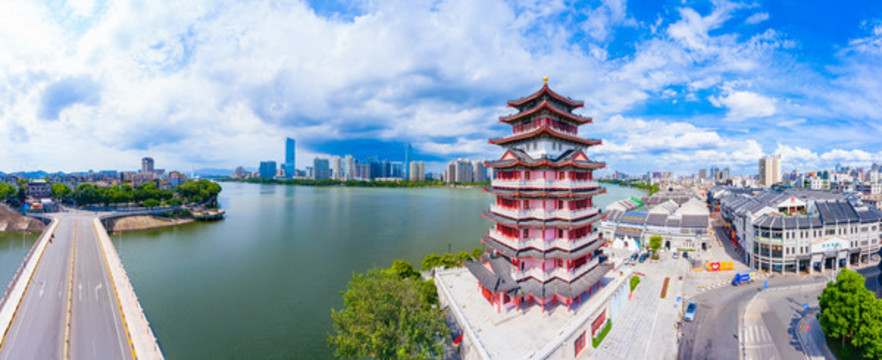 惠州東江合江樓周邊城市風(fēng)光