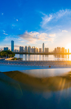 惠州東江合江樓周邊城市風光