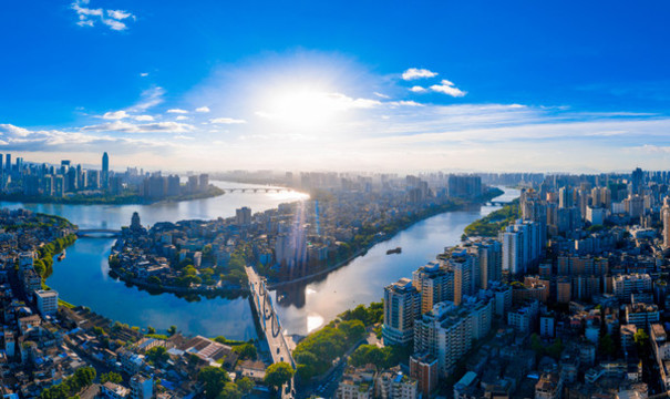 惠州東江合江樓周邊城市風光