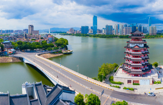 惠州東江合江樓周邊城市風(fēng)光