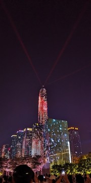 深圳夜景平安大廈燈光秀