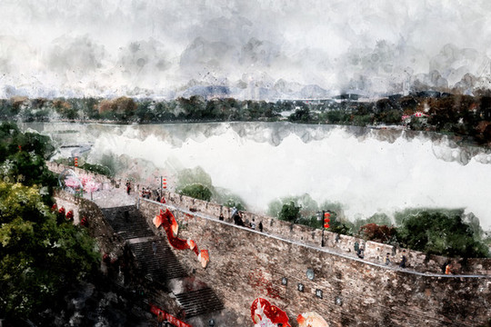 水墨南京玄武湖