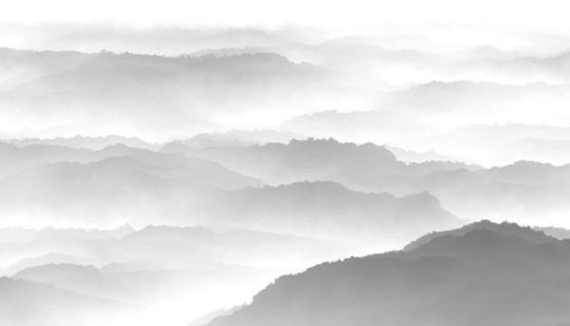 水墨山