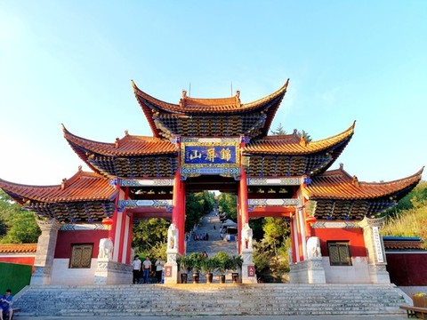 中式古建牌坊牌樓大門
