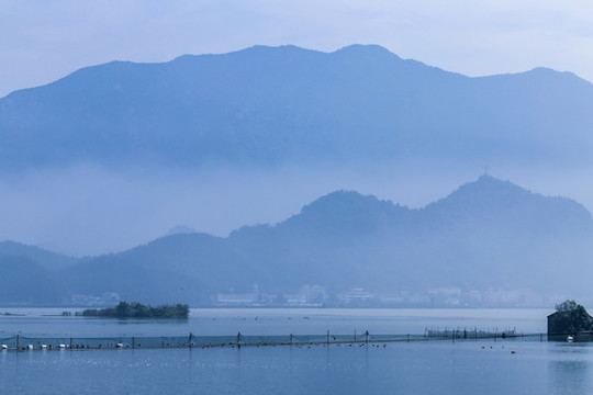 建德三江口晨霧