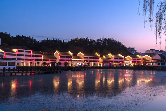 江南水鄉(xiāng)夜色攝影圖