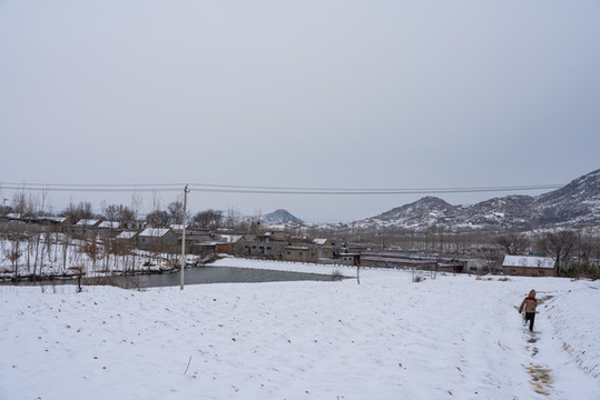 鄉(xiāng)村田園田野雪景