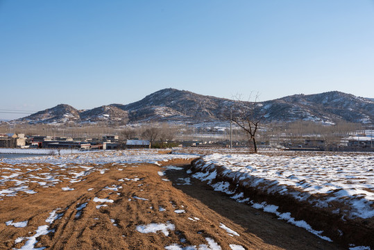 鄉(xiāng)村田園田野雪景