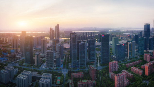 航拍南京城市建筑風(fēng)光