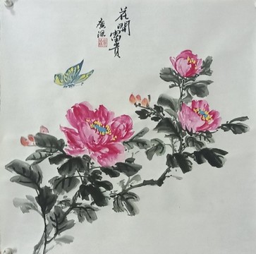 寫意牡丹