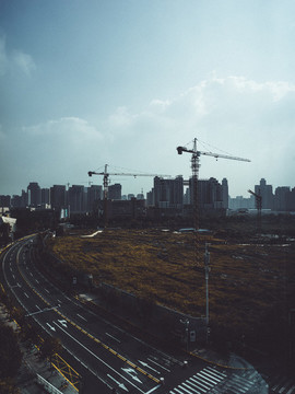 城市黃昏