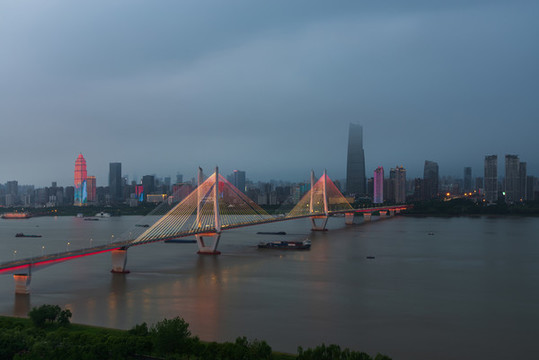 武漢長江二橋夜景