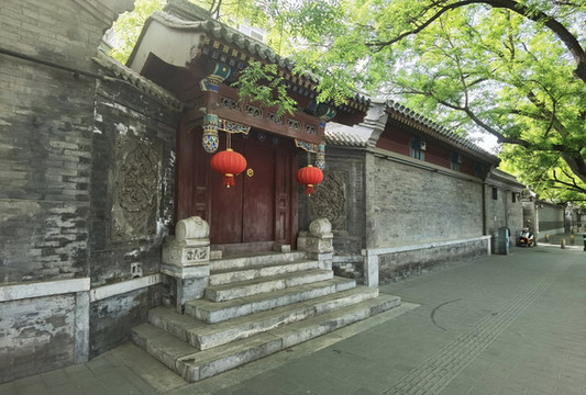 中式建筑垂花門老門樓